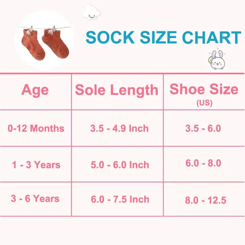 Miniatura 7 de Baby Socks 5-Pack Fit Flex Zones Cotton Stretch Socks Breathable Socks - Unisex Girls Boys