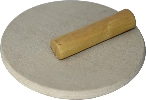 Tabla de piedra natural hecha a mano con 1 palo de sándalo blanco puro (Chandan) El mejor artículo para adorar y traer buena suerte de Dios (grande