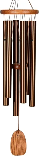 Miniatura 14 de Woodstock Chimes Neptune Campana de viento para exterior de 16 pulgadas, bronce pequeño, decoración al aire libre para patio, porche, jardín, regalo
