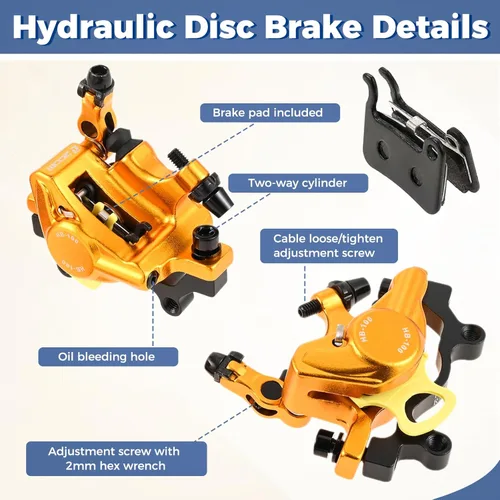 Miniatura 3 de HB-100 Line Pulling Pinzas de freno de disco hidráulicos, frenos de disco mecánicos para MTB, bicicleta de montaña, bicicleta eléctrica y bicicleta