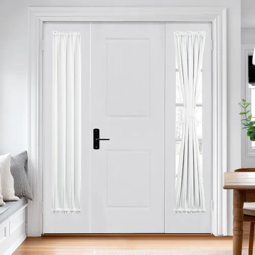 Miniatura 122 de Cortina térmica para puerta con bolsillo para barra, opacas, tratamiento de ventanas con ojales y ojales Deconovo 1 panel