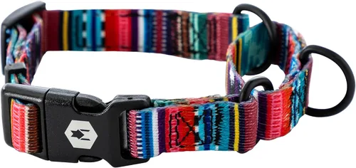 Miniatura 21 de Wolfgang - Collar de perro Martingala resistente con hebilla de nailon de liberación rápida para caminar y entrenar, estampado NewMoon, mediano