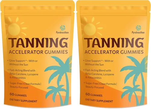 Miniatura 8 de Gomitas bronceadoras con astaxantina para mujeres y hombres Suplemento de bronceado sin sol con betacaroteno, licopeno, colágeno y vitaminas
