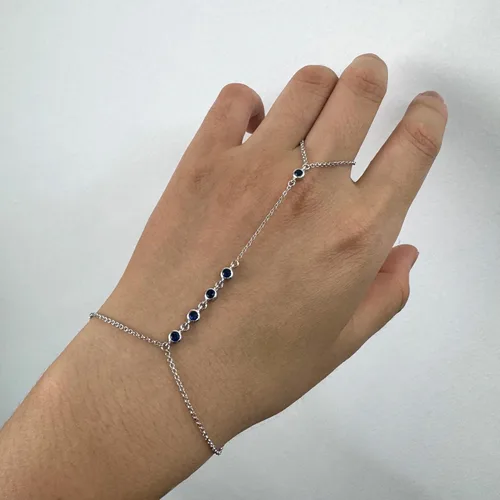 Miniatura 31 de Pulsera de plata de ley 925 para mujer, pulsera de mano para mujer, pulseras esclavas de 7 a 9 pulgadas ajustable