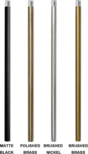 Miniatura 4 de Varilla de extensión roscada M12 de latón cepillado para luz colgante, iluminación de islas, candelabros, varillas descendentes y vástagos