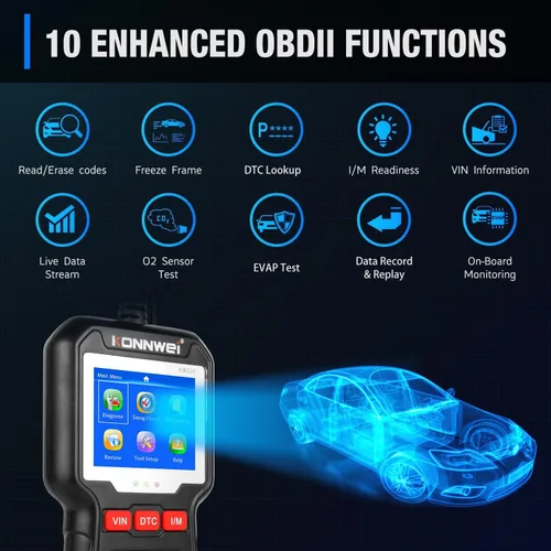 Miniatura 4 de Escáner KW320 OBD2 + cargador de batería KW510