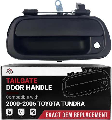 Pestillo de manija para portón trasero con orificio de cerradura. Compatible con Toyota Tundra 2000, 2001, 2002, 2003, 2004, 2005, 2006. Compatible