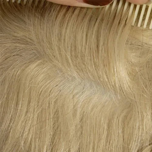 Miniatura 4 de Toupee para hombres 100% cabello humano real para hombre, piezas de cabello de 0.002 in, bucle en V, suave, súper delgado, con sistema de reemplazo