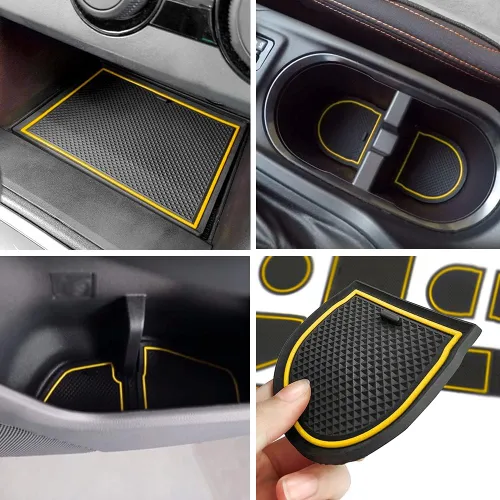 Miniatura 9 de Auovo - Alfombrillas antipolvo para puertas de Subaru Crosstrek y Impreza, modelos 2018-2023. Insertos para revestimientos de puerta, portavasos