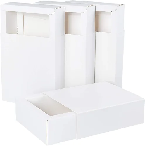 Miniatura 44 de BENECREAT Paquete de 30 cajas rectangulares de papel kraft marrón de 3.3 x 2.3 x 1 pulgadas con ventana transparente para regalos de boda, fiesta