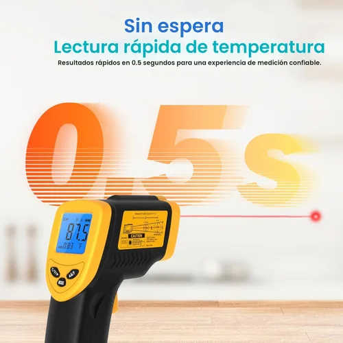 Miniatura 9 de Etekcity Pistola de temperatura láser termómetro infrarrojo 774, termómetro para carne, alimentos, caramelos y horno para accesorios de plancha