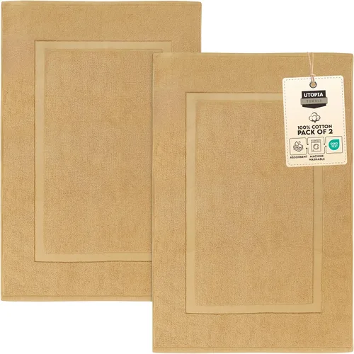 Miniatura 20 de Utopia Towels Alfombra de algodón con banda, tapetes de baño, no es una alfombra de baño, 21 por 34 pulgadas / 53.34 x 86.36 cm, 100% algodón hilado