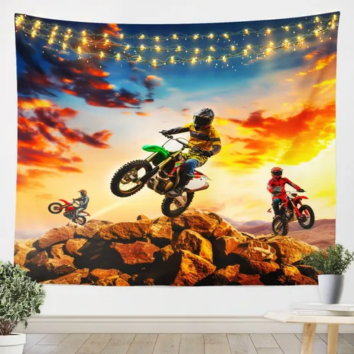 Miniatura 28 de Tapiz de juegos para niños pequeños de 51 x 59 pulgadas, tapices de decoración de sala de juegos para adolescentes, consola de juegos para niños