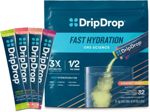 Miniatura 13 de DripDrop Hydration - Paquetes de electrolitos en polvo - Mango, acai, fruta de la pasión, coco piña - 16