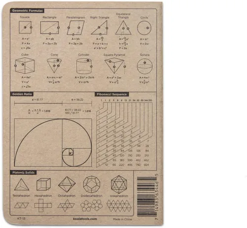Miniatura 29 de KOALA TOOLS Mini cuaderno de papel cuadriculado 5" x 7", 60 pp. - Juego de cuadernos de campo cuadriculado, cuadrícula y gráficos - Para uso