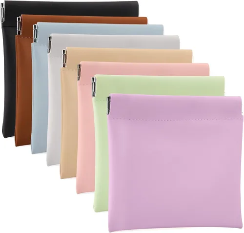 Miniatura 13 de BUSOHA Pequeña bolsa de maquillaje para bolso, mini bolsas de cosméticos portátiles para mujeres, monedero, lápiz labial, organizador de accesorios