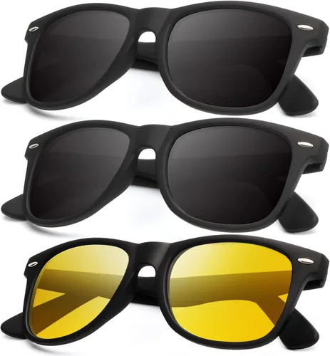 Lentes de sol polarizados para hombres y mujeres acabado mate lentes espejados de color bloqueo UV al 100 paquete de 3 unidades