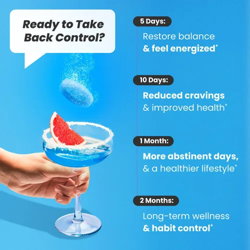 Miniatura 7 de Suplemento Anti Antojos de Alcohol NoMoreDrinks Desintoxicación del Hígado y Combate Antojos Apoyo Energético Bebida de Reemplazo de Alcohol