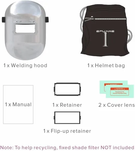 Miniatura 5 de Casco de Soldadura Abatible Tefuawe de Fibra de Vidrio Cortada Sugar Scoop, Capucha de Soldadura de Tubería Sugar Scoop de Corte Medio Superior e