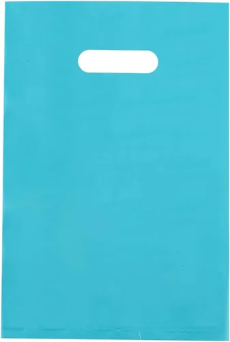 Miniatura 37 de ysmile Pequeña bolsa de compras de plástico negro con asa para pequeñas empresas Bolsa de plástico de mercancía troquelada bolsa de polietileno 100