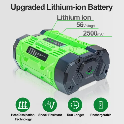 Miniatura 2 de DTK Batería de reemplazo para batería EGO 56V 2.5Ah Compatible con BA1400T BA2800 BA4200T BA5600T Ligera y fácil de transportar