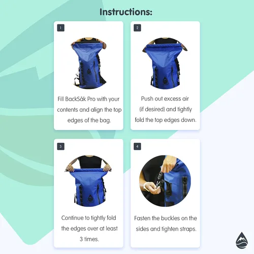 Miniatura 8 de Skog Å Kust BackSåk Pro Mochilas flotantes impermeables con bolsillo exterior hermético con cremallera Gris