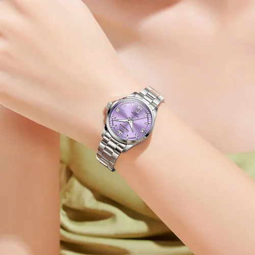 Miniatura 2 de OLEVS Reloj de lujo para mujer, de lujo, delicado con diamantes para mujer, a la moda, simple y fácil de leer, reloj de mujer con fecha de día