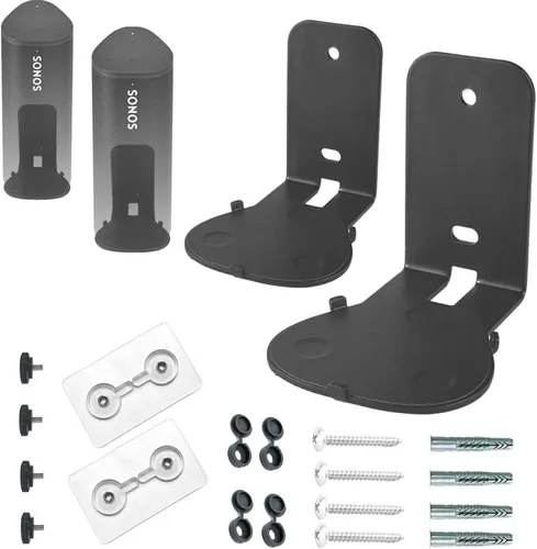 Soportes de pared para Sonos Roam, 2 unidades, sin taladros, metal resistente, acabado de pintura, fácil instalación, compatible con Roam, Roam 2,
