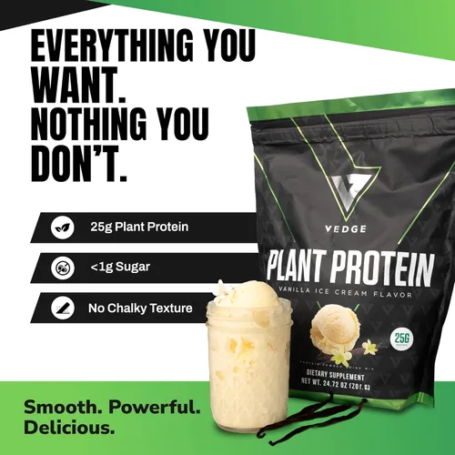 Miniatura 2 de VEDGE - Proteína vegana en polvo - Proteína en polvo a base de plantas con guisante, calabaza y girasol - Orgánica USDA, aminoácidos, libre