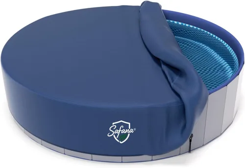 Miniatura 11 de SAFANA Cubierta de piscina para perros de 48 pulgadas [grosor 420D mejorado] Cubierta redonda plegable de 48 pulgadas para piscina para perros