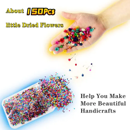 Miniatura 3 de Kit de inclusiones de resina UV para principiantes, suministros de fabricación de joyas con purpurina, copos de aluminio, flores secas, lentejuelas
