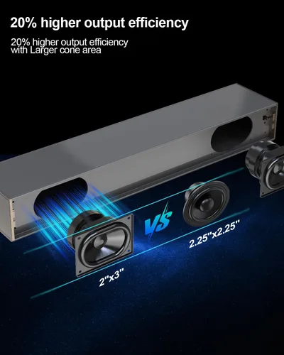Miniatura 4 de Barra de sonido de 120 W, sistema de sonido envolvente de 2.1 canales para TV, barra de sonido con subwoofer para cine en casa, barra de sonido