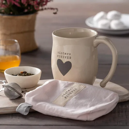 Miniatura 3 de DEMDACO Taza de café de cerámica de gres Mom Heart Cream inspiracional de 16 onzas
