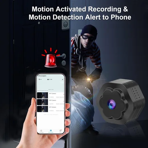Miniatura 4 de Cámara de seguridad WiFi para interiores, cámara de niñera, mini cámaras inalámbricas 4K Ultra HD para bebés, mascotas, alertas de detección