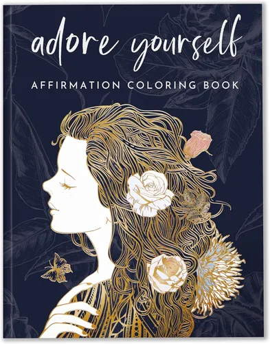 Libro para colorear para adultos de RYVE para mujeres – Libro para colorear de afirmaciones y atención plena para adultos, libros para colorear de