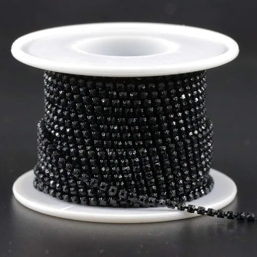 Miniatura 21 de Jerler Cadena de cierre SS6.5/0.079 in con diamantes de imitación de cristal de 10 yardas para manualidades de costura, ideal para bodas, fiestas