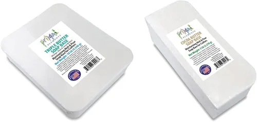 Primal Elements Base triple de jabón de mantequilla y cacao para hacer jabón y manualidades