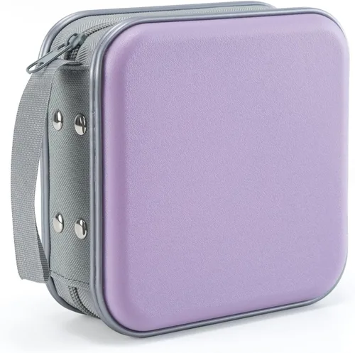 Miniatura 10 de LIOVODE Funda para DVD, estuche portátil para CD de 48 capacidades, almacenamiento de CD de plástico duro, organizador de cartera de DVD para Negro