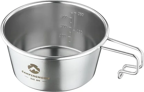 Miniatura 8 de CAMPINGMOON 2pcs Set Acero Inoxidable Tipo Profundo Camping Sierra Copa 15.2 fl oz S-360