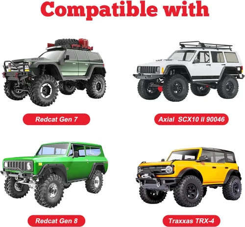 Miniatura 3 de HobbyPark 1.9 Ruedas y neumáticos Beadlock de 4.72 pulgadas de altura con herramienta de montaje para Traxxas TRX4 Axial SCX10 II III Redcat Gen8