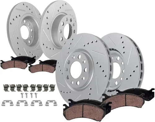 Miniatura 16 de Detroit Axle - Kit de frenos delanteros para Toyota 2007-2016 Tundra, 2008-2016 Sequoia, Pastillas de freno cerámicos para pinza de freno de disco