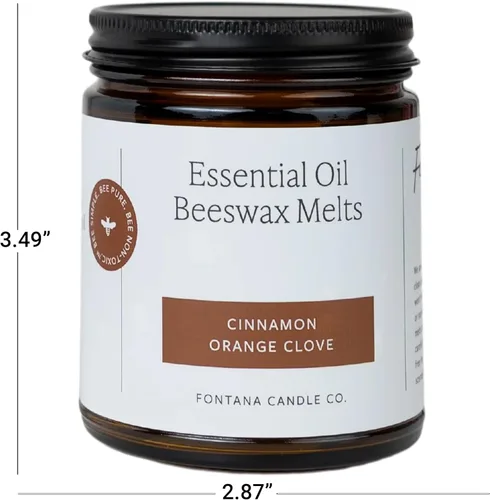 Miniatura 8 de Fontana Candle Co. Cera no tóxica, naranja canela, sin llama, cera de aroma suave, segura para usuarios sensibles, fabricada con cera de abeja, coco