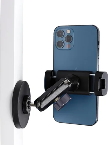 Soporte magnético para teléfono con brazo mágico de cabeza esférica doble ajustable de 360°, base magnética para equipo de gimnasio, refrigerador o