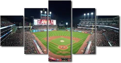 Miniatura 82 de Arte para pared, lienzo para estadio deportivo, arte para pared, diseño de campo de Wrigley en Chicago, pinturas de Chicago, impresiones sobre