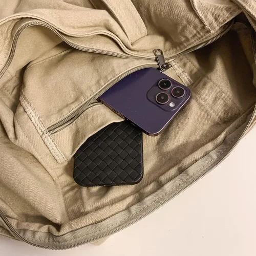 Miniatura 5 de Micmores Bolso de mano para mujer, bolso retro estilo hobo cruzado, bolso grande de lona para la escuela, trabajo, viajes, compras