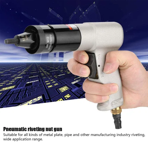Miniatura 3 de Pistola de remachado neumática Tuerca de tracción Herramienta automática de pistola de remachadora de aire