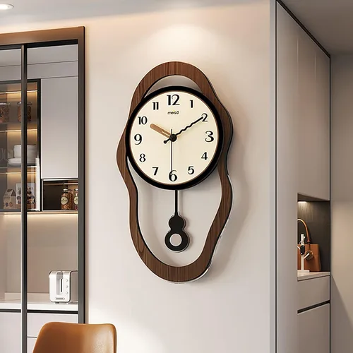 Miniatura 5 de Silent Wall Clock, Non Ticking Modern Round Pendulum Kitchen Clock Battery Operated for Living Room/Bedroom/Kitchen(Small)