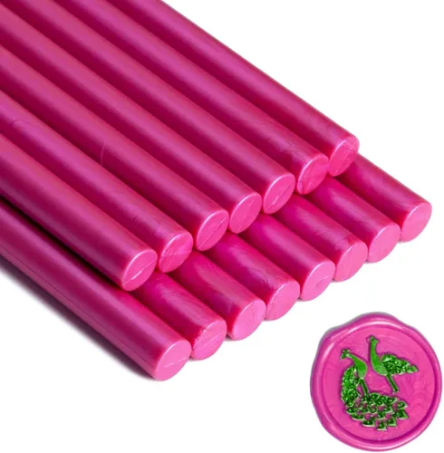 Miniatura 11 de Barra de sellado de cera, 15 piezas de pistola de pegamento para invitaciones de boda, tarjetas, sobres, oro rosa, material de cera flexible