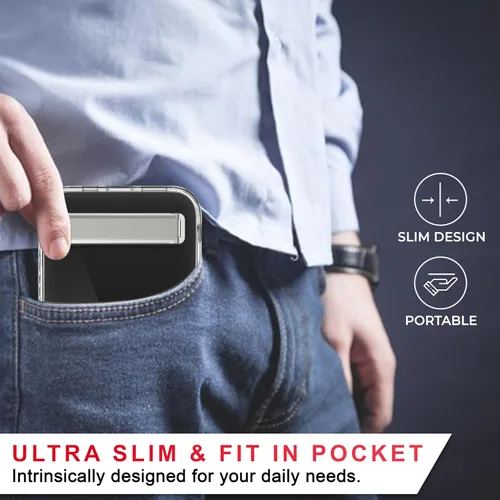 Miniatura 3 de CEDO Funda con soporte para iPhone 15, ajustable en 3 direcciones con soporte de metal, parachoques resistente a golpes de grado militar, cubierta