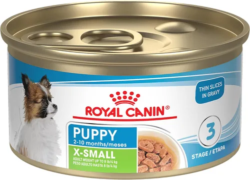 Miniatura 10 de Royal Canin Size Health Nutrition Cachorro X-Small Rebanadas Delgadas en Salsa Alimento para Perros, 3 oz (Paquete de 12)